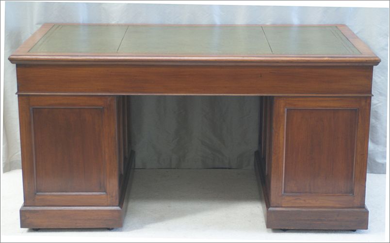 2050 Antique Walnut Pedestal Desk (8)
